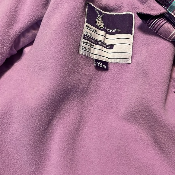 Krickets Fleece Lined Hooded Spring Jacket 18 months - Picture 7 of 7